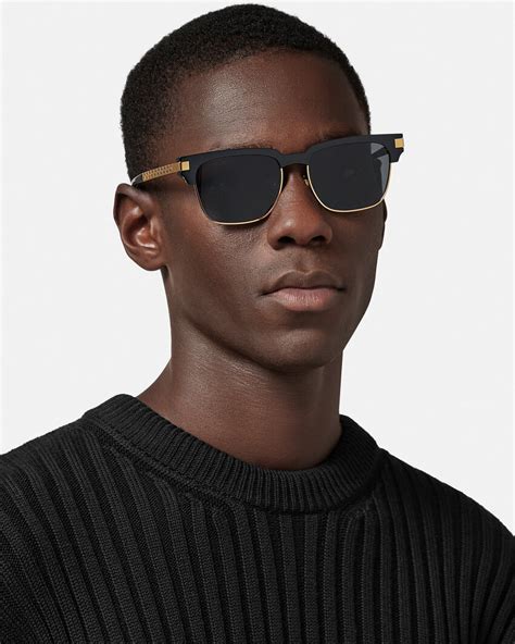 versace greca sunglasses men|black versace sunglasses with rhinestones.